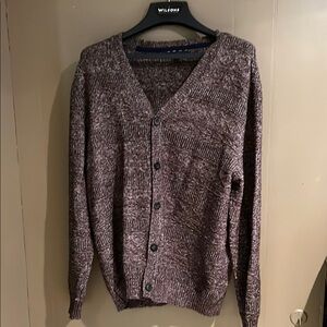 Club Room Button Down Cardigan Sweater in Marled Brown. Men’s Sz Large